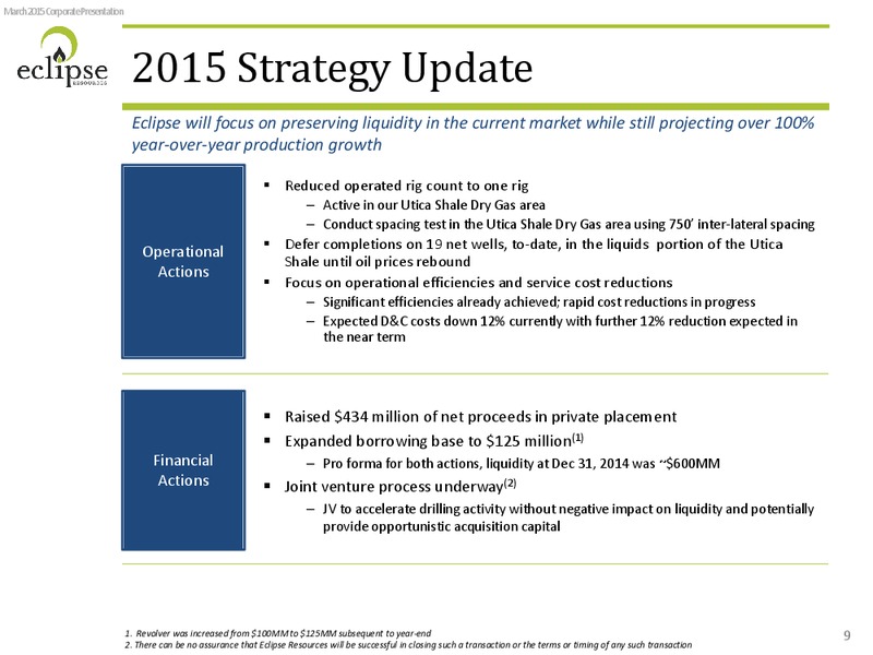 INVESTOR PRSENTATION – Eclipse Resources Corp. – slide 8
