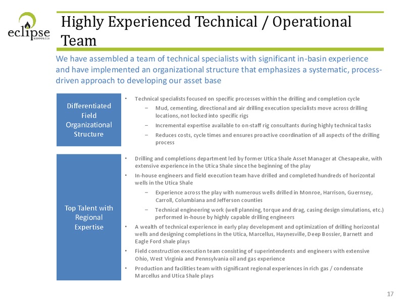 Corporate Presentation – Eclipse Resources Corp. – slide 16