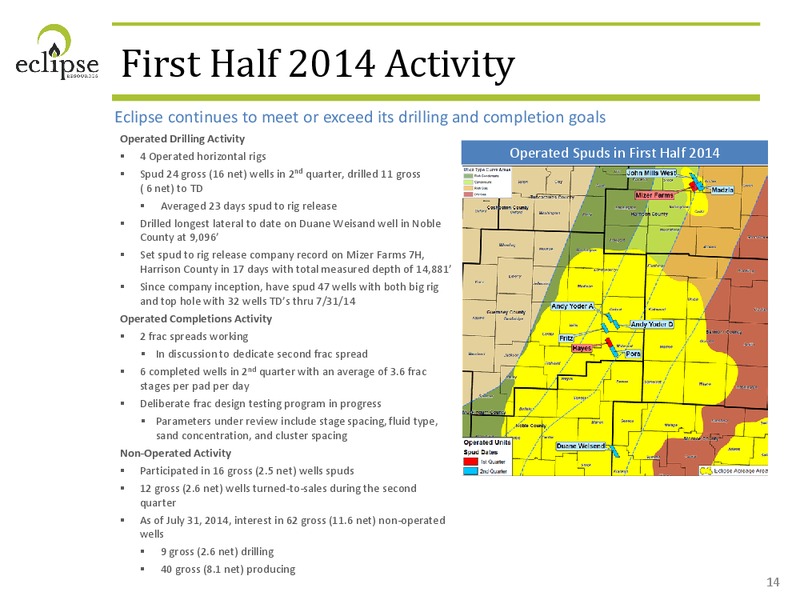 AUGUST 2014 CORPORATE PRESENTATION – Eclipse Resources Corp. – slide 13