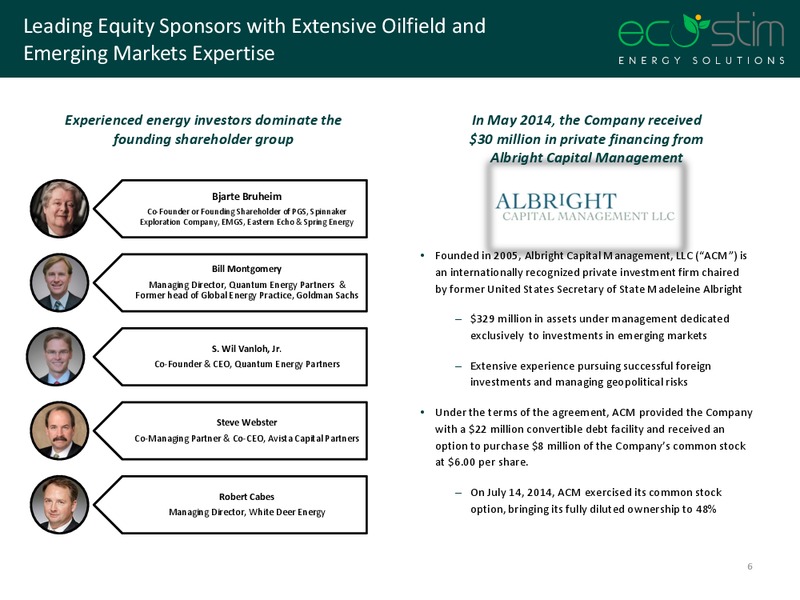 ROTH CONFERENCE – Eco-Stim Energy Solutions, Inc. – slide 5