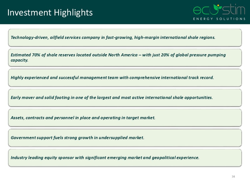 ROTH CONFERENCE – Eco-Stim Energy Solutions, Inc. – slide 33
