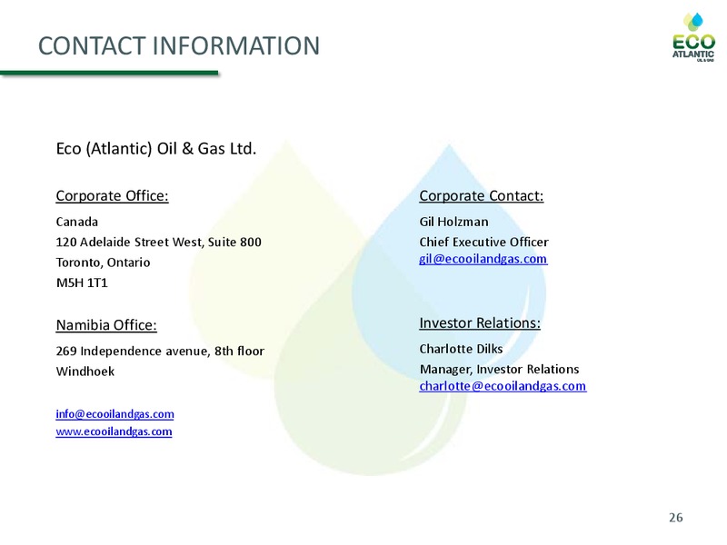 JULY 2014 CORPORATE PRESENTATION – Eco Atlantic Oil & Gas Ltd. – slide 25