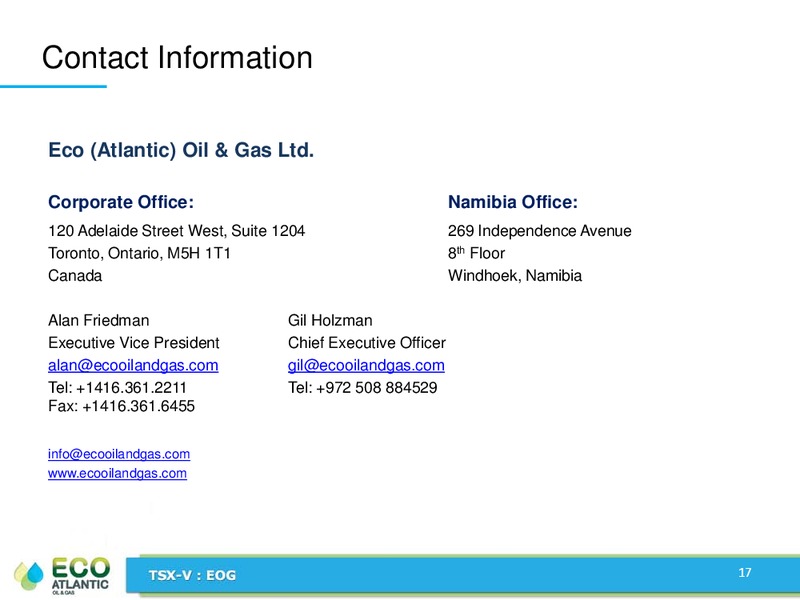 SEPTEMBER 2013 CORPORATE PRESENTATION – Eco Atlantic Oil & Gas Ltd. – slide 16