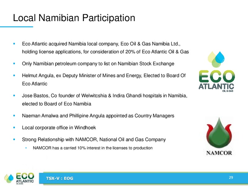 SEPTEMBER 2013 CORPORATE PRESENTATION – Eco Atlantic Oil & Gas Ltd. – slide 28