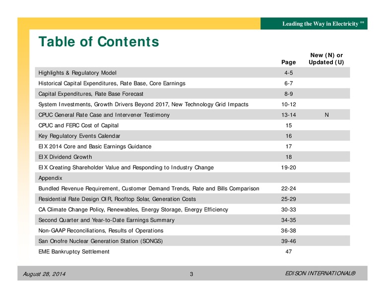BUSINESS UPDATE – Edison International – slide 2