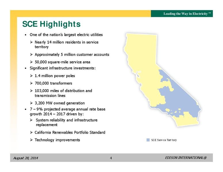 BUSINESS UPDATE – Edison International – slide 3