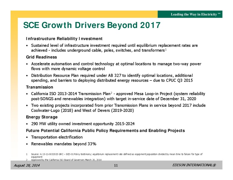 BUSINESS UPDATE – Edison International – slide 10