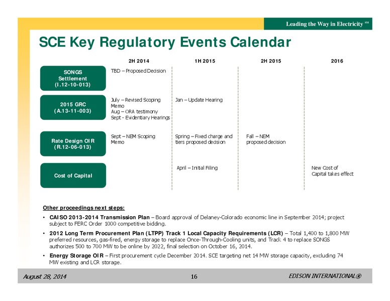 BUSINESS UPDATE – Edison International – slide 15