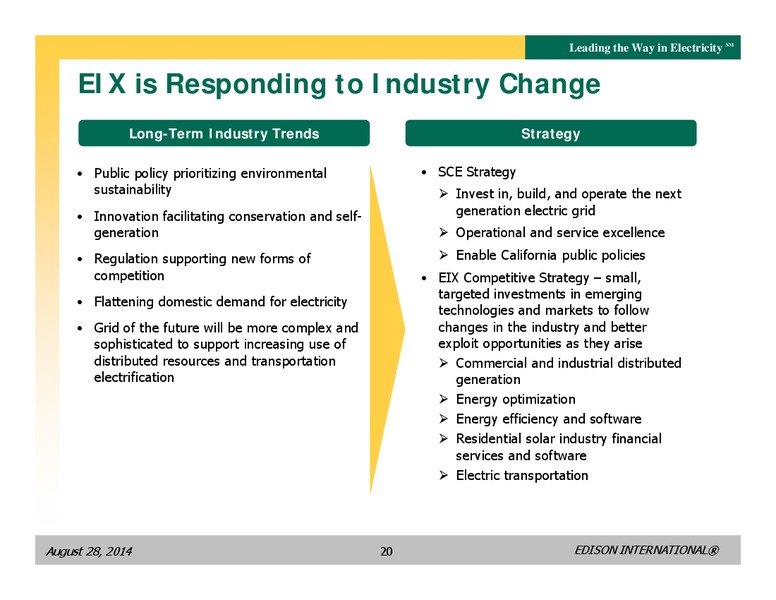 BUSINESS UPDATE – Edison International – slide 19