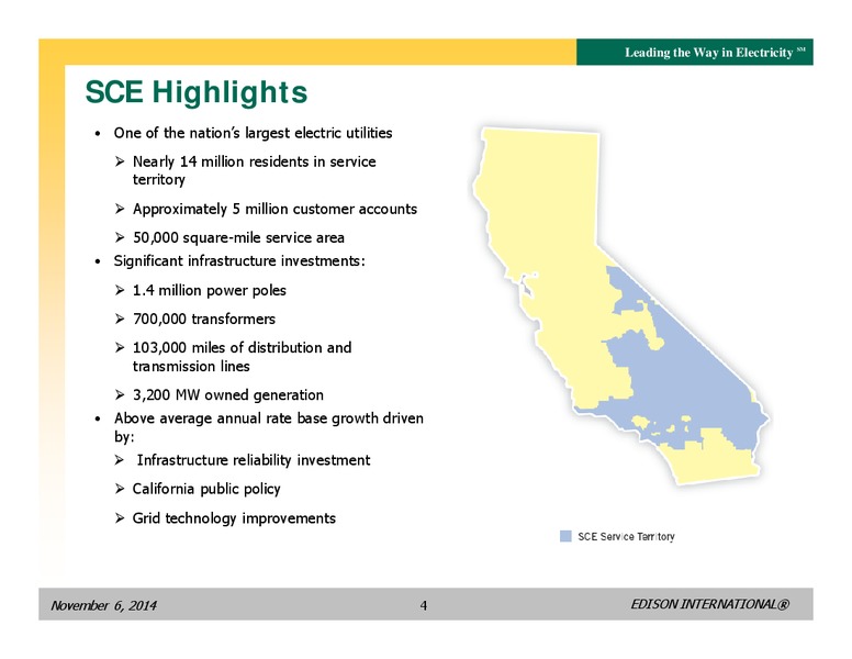 BUSINESS UPDATE – Edison International – slide 3