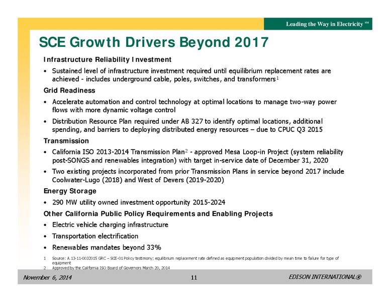 BUSINESS UPDATE – Edison International – slide 10
