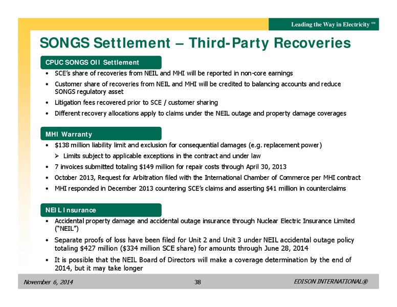 BUSINESS UPDATE – Edison International – slide 37