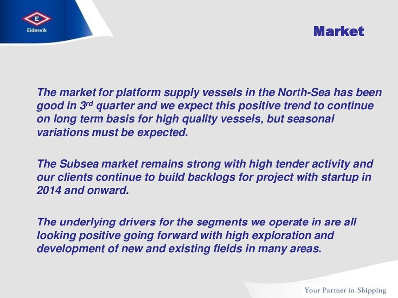 Q3 2013 CORPORATE PRESENTATION – Eidesvik Offshore Asa – slide 12