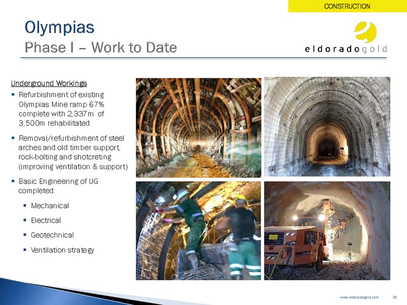 INVESTOR PRESENTATION – Eldorado Gold Corp. – slide 19
