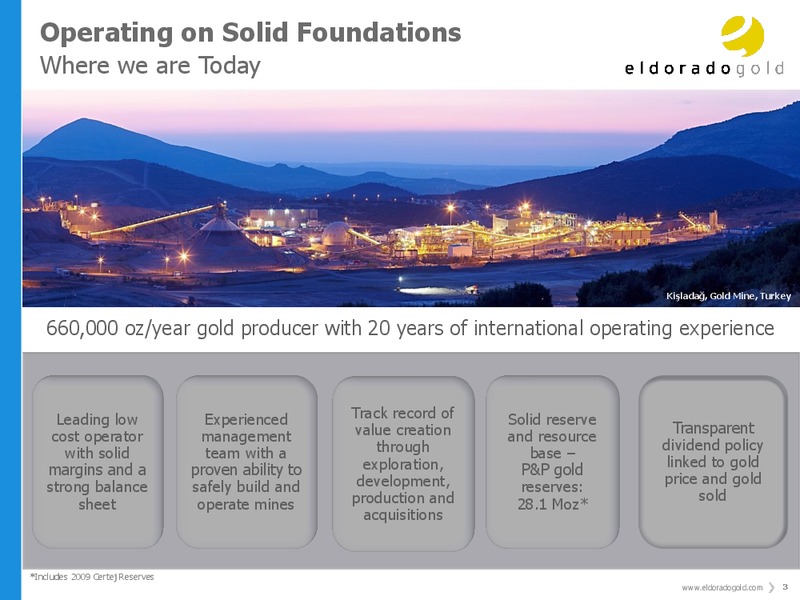 INVESTOR PRESENTATION – Eldorado Gold Corp. – slide 2