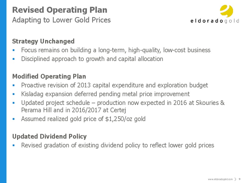 INVESTOR PRESENTATION – Eldorado Gold Corp. – slide 8
