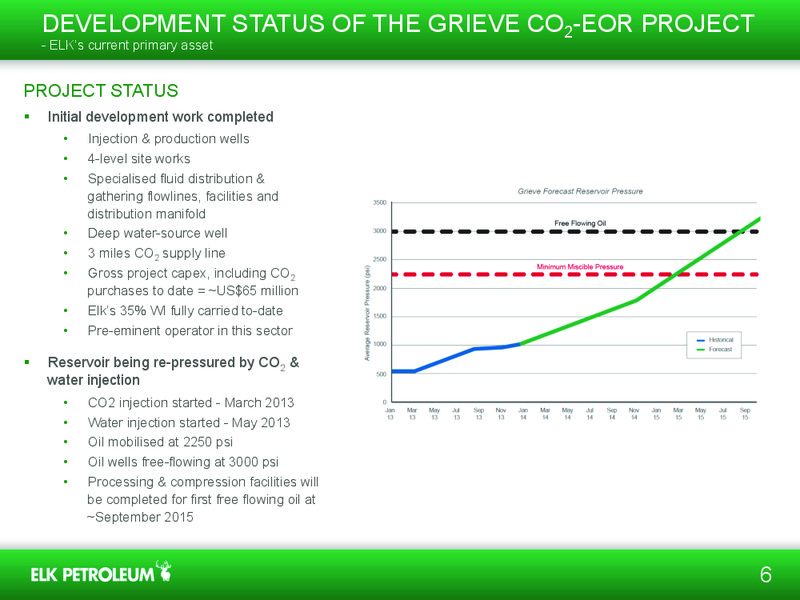 INVESTOR PRESENTATION – Elk Petroleum Limited – slide 5