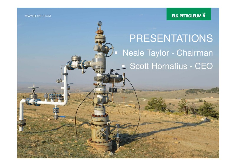 AGM – Elk Petroleum Limited – slide 6