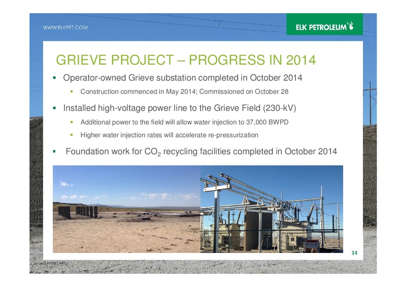 AGM – Elk Petroleum Limited – slide 14