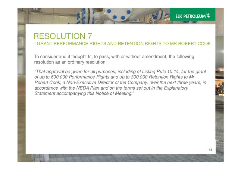 AGM – Elk Petroleum Limited – slide 35