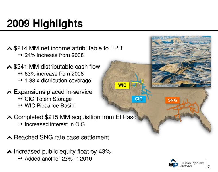 Q4 2009 EARNINGS CALL – El Paso Pipeline Partners, L.P. – slide 2