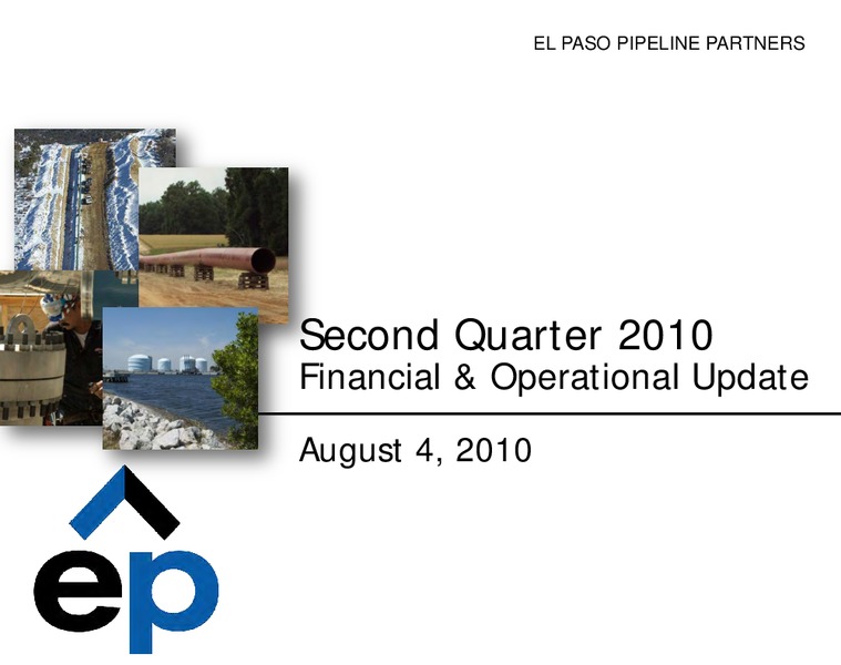 Q2 2010 OPERATIONAL UPDATE – El Paso Pipeline Partners, L.P. – slide 12