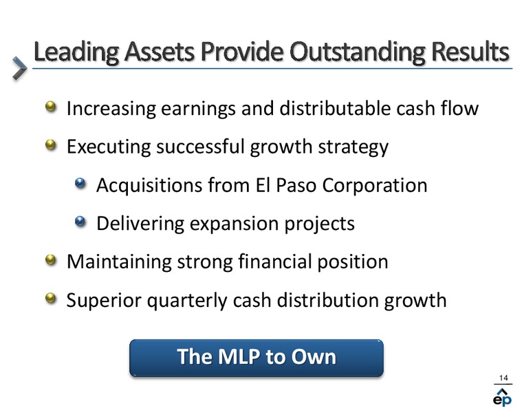 Q2 2011 EARNINGS CALL – El Paso Pipeline Partners, L.P. – slide 13