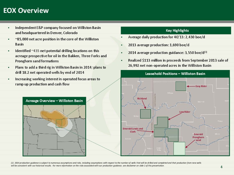 Corporate Presentation – Emerald Oil Inc – slide 4