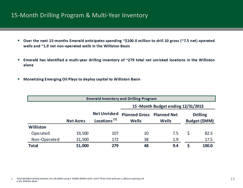 FEBRUARY 2013 INVESTOR PRESENTATION – Emerald Oil Inc – slide 10