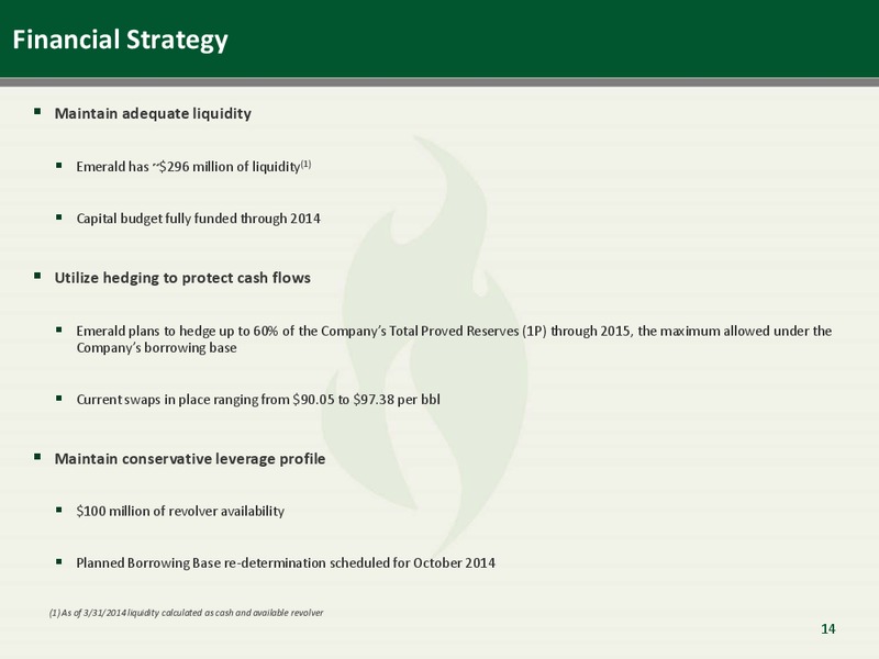 Corporate Presentation – Emerald Oil Inc – slide 14