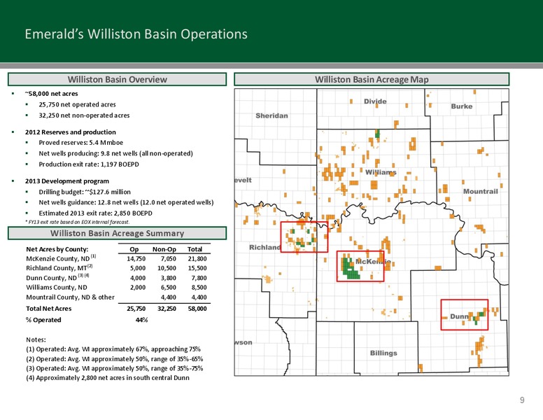 AUGUST 2013 INVESTOR PRESENTATION – Emerald Oil Inc – slide 8