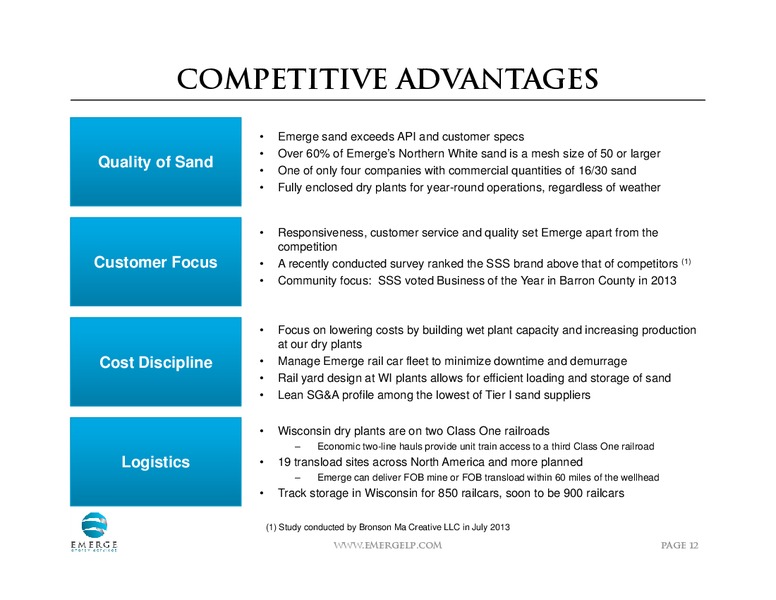 GHS 100 – Emerge Energy Services Lp – slide 11