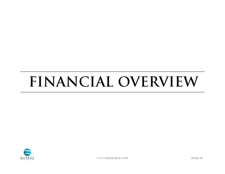 INVESTOR PRESENTATION – Emerge Energy Services Lp – slide 27