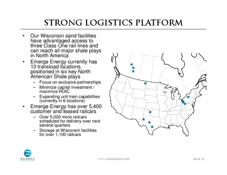 Investor Presentation – Emerge Energy Services Lp – slide 13