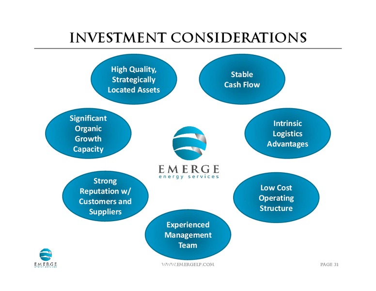 Investor Presentation – Emerge Energy Services Lp – slide 30
