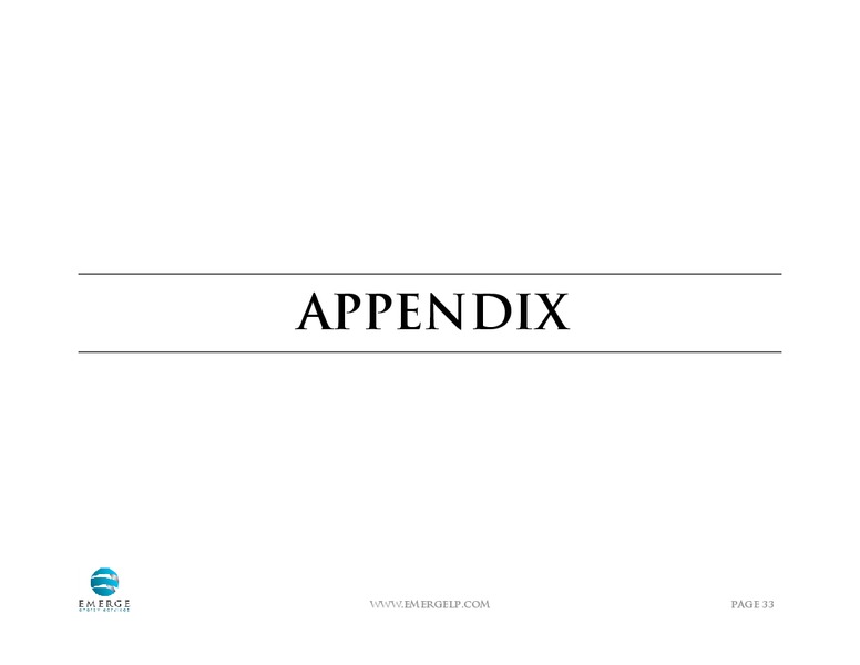 INVESTOR PRESENTATION – Emerge Energy Services Lp – slide 32