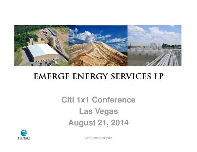 Citi 1X1 Conference Las Vegas – Emerge Energy Services Lp – slide 1