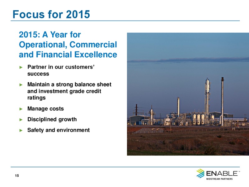 Fourth Quarter 2014 Conference Call – Enable Midstream Partners Lp – slide 14