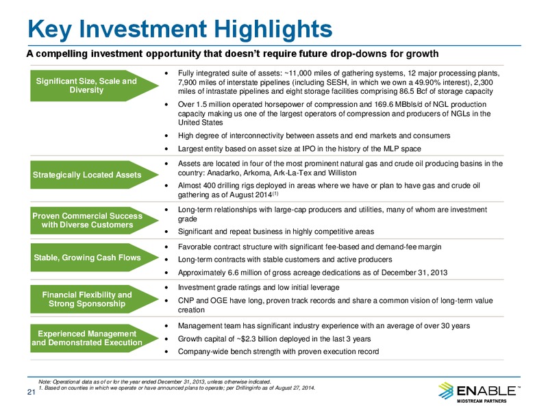 BARCLAYS CEO ENERGY POWER CONFERENCE – Enable Midstream Partners Lp – slide 20