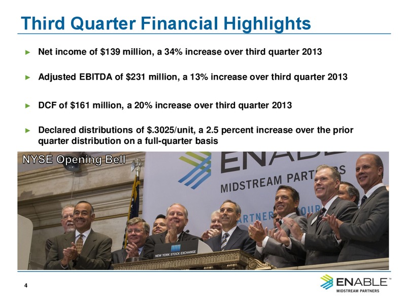 Q3 2014 EARNINGS CALL – Enable Midstream Partners Lp – slide 3