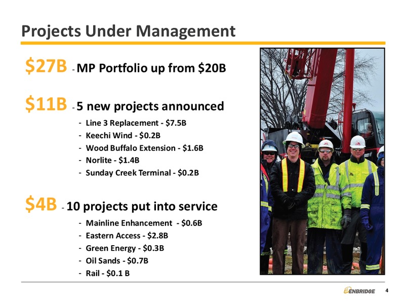 Major Projects – Enbridge Energy Management Llc – slide 4