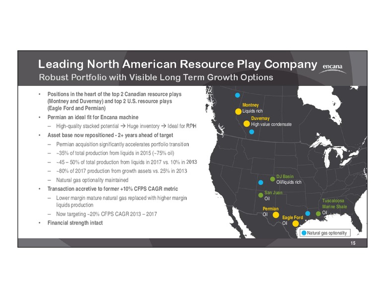 Athlon Energy Acquisition - Permian Basin – Encana Corp – slide 15