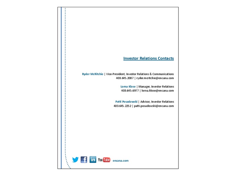 OCTOBER 2013 CORPORATE PRESENTATION – Encana Corp – slide 85