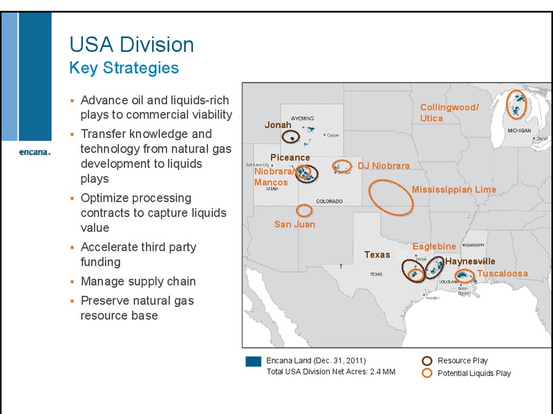 DECEMBER 2012 INVESTOR DAY – Encana Corp – slide 2