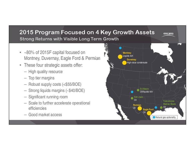 2015 CORPORATE GUIDANCE – Encana Corp – slide 9