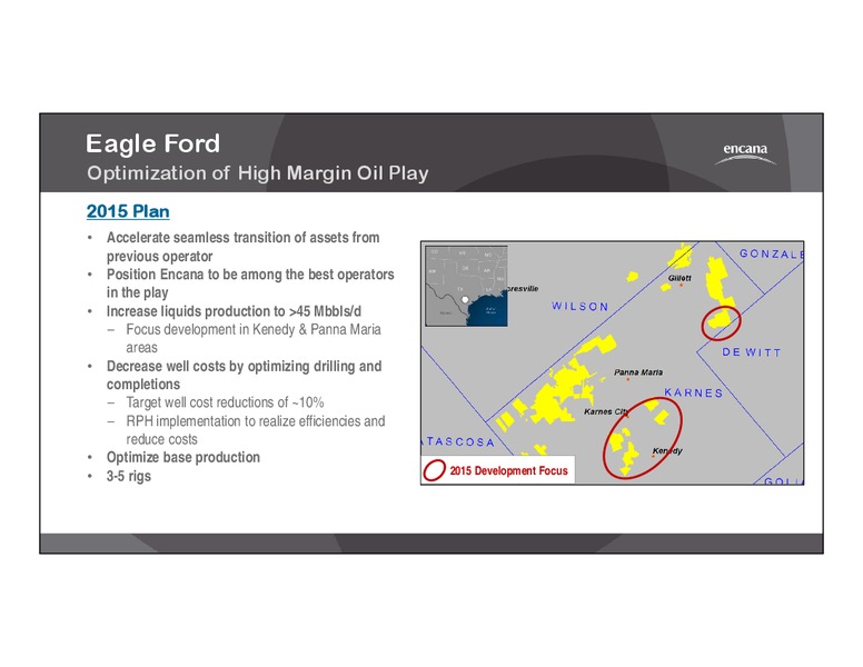 2015 CORPORATE GUIDANCE – Encana Corp – slide 11