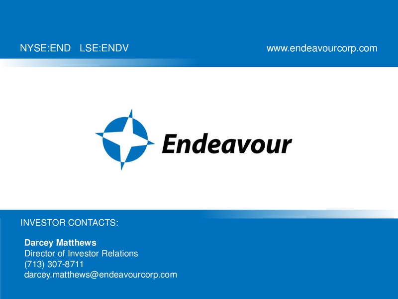 First Quarter 2014 Earnings Review – Endeavour International Corp – slide 12
