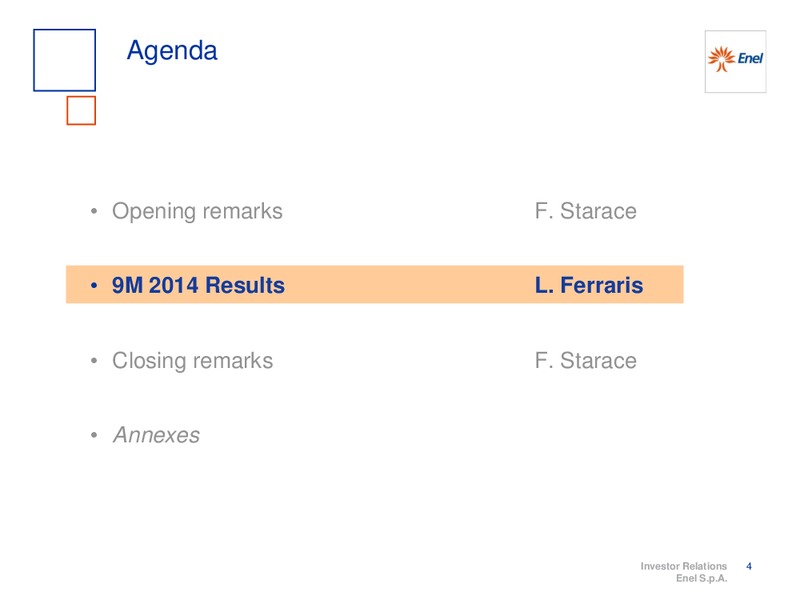 9M 2014 RESULTS – Enel – slide 5