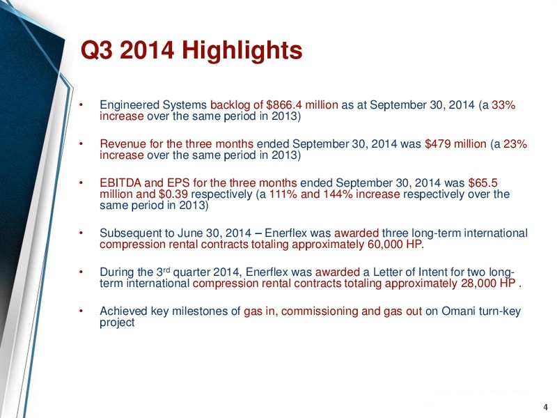 Company Overview – Enerflex Ltd. – slide 3