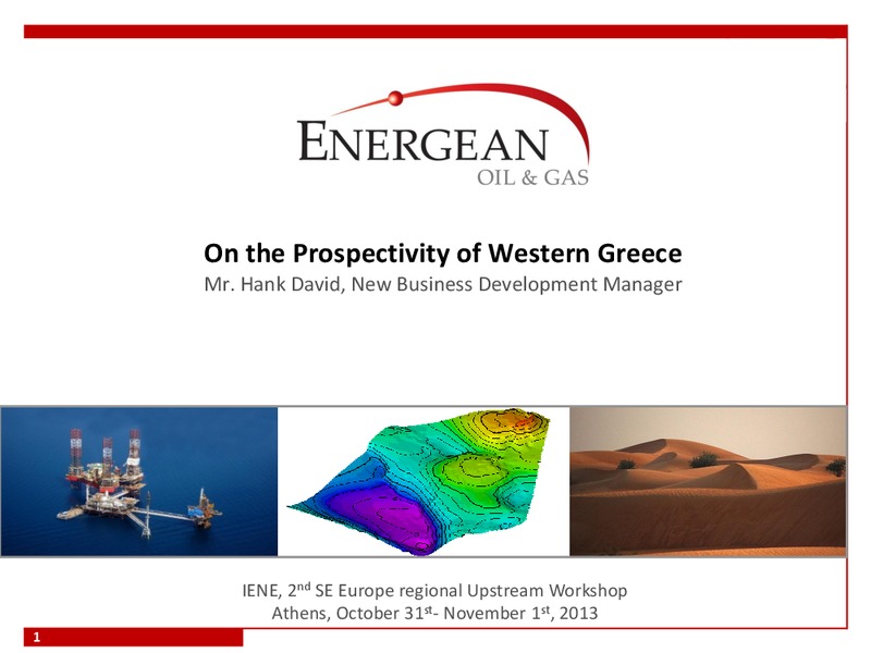 2nd SE Europe regional Upstream Workshop – Energean Oil & Gas – slide 1